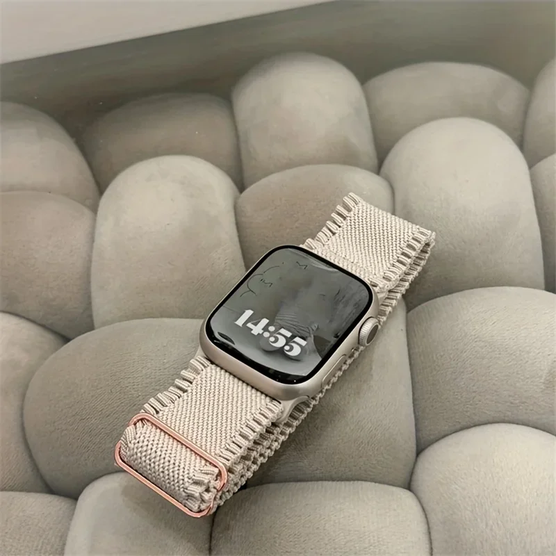 Solo Loop Strap - 38/40/41mm 42/44/45/46/49mm의 Apple Watch 다이얼과 호환되는