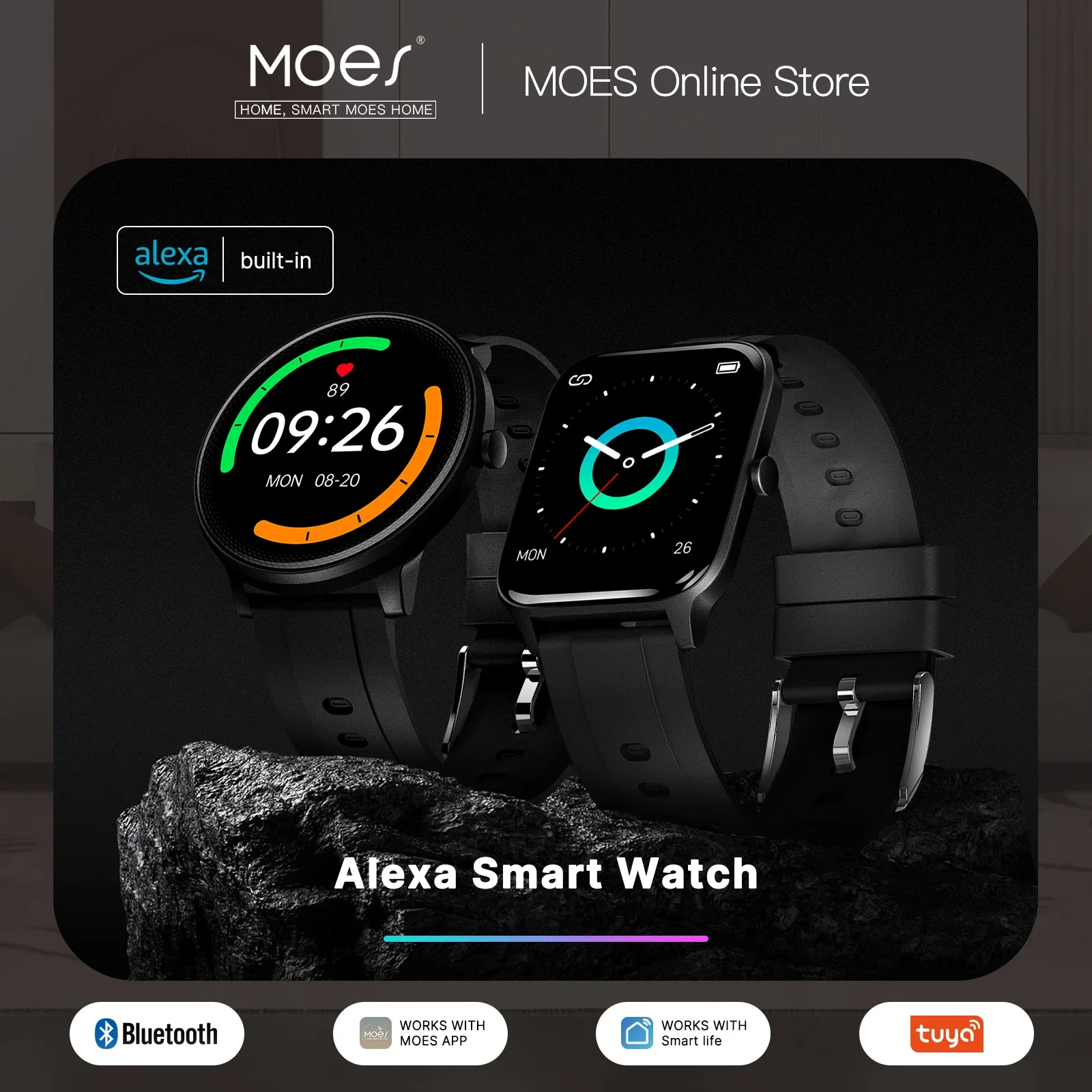 Smartwatch Touch - MOES 스마트 워치 알렉사 내장 피트니스