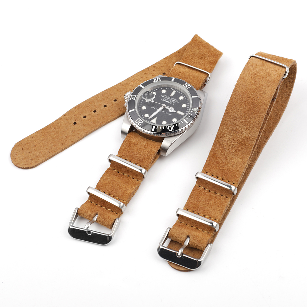 부드러운 레트로 스웨이드 천연 가죽 스트랩 스포츠 시계 - Nylon Nato Strap 리뷰 및 가격
