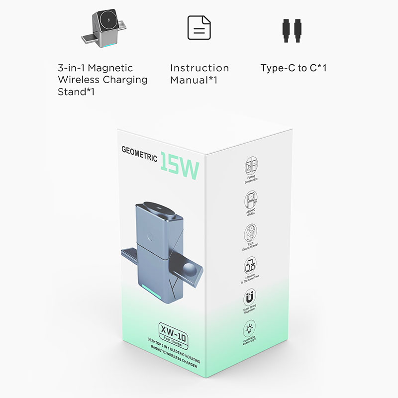 15W 터치 회전식 마그네틱 멀티 기능 3 in 1 무 - Smartwatch Touch 리뷰 및 가격
